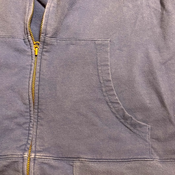 Harley Davidson. Blue Jacket. Size Large. Front Zipper, Pickets, Rhinestone Logo - Picture 7 of 7